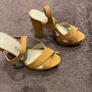 Yellow Anne Klein Platform Heel (Sandal)